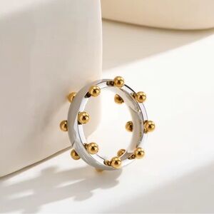 Chic Two-Tone Women's Ring